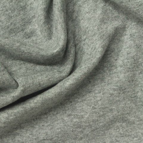 Grey Heathered-Marl Rib Knit, Cotton