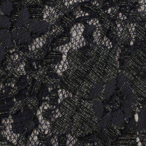 Black Floral Lace, Cotton, ref EF-201793