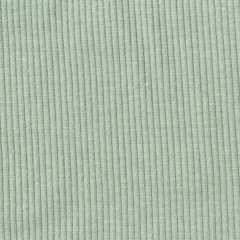 Light Sage Rib Knit, Cotton-Poly