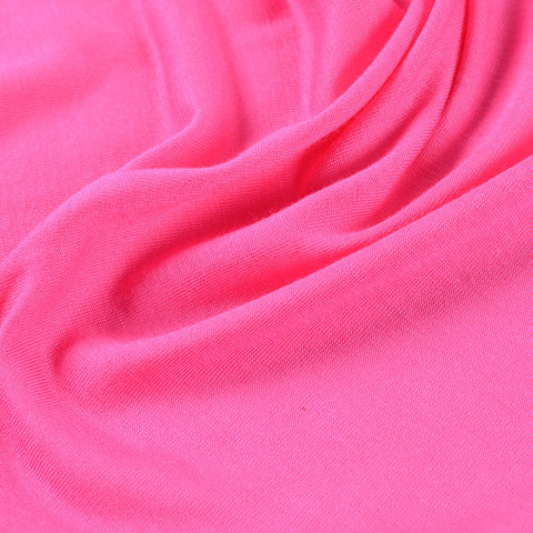 Polyester Viscose Jersey Knit Fabric, 138 gsm, 152 cm — Pink