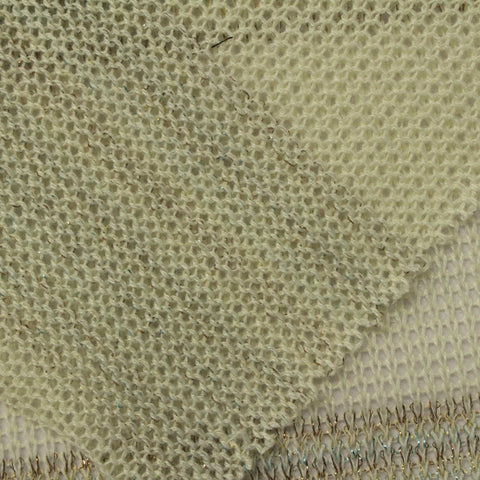 Gold Horizontal-Stripe Chunky Knit, Polyester, 128 gsm