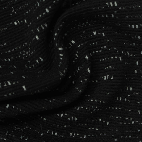 Black Marl Jacquard, Cotton-Poly, 350 gsm