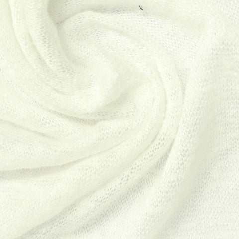 Off-White Jersey Knit, Viscose-Poly