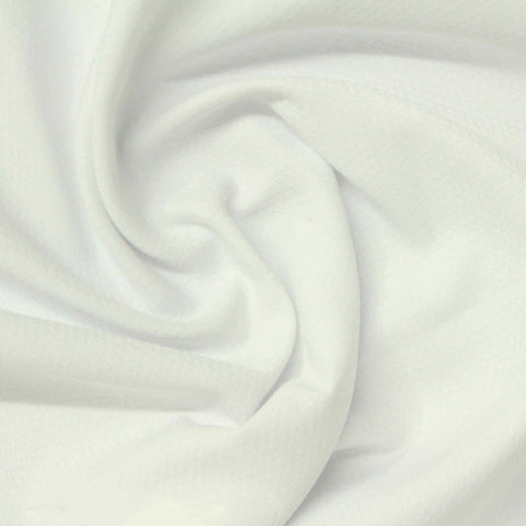 Jacquard Cotton Polyester Twill Fabric, 115 gsm, 160 cm — White