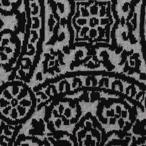 Black Abstract-Floral Jacquard
