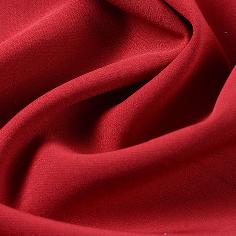 Polyester Stretch Woven Fabric, 225 gsm, 144 cm — Red