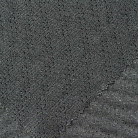 Striped Polyester Stretch Knit Fabric, 170 gsm, 160 cm — Grey