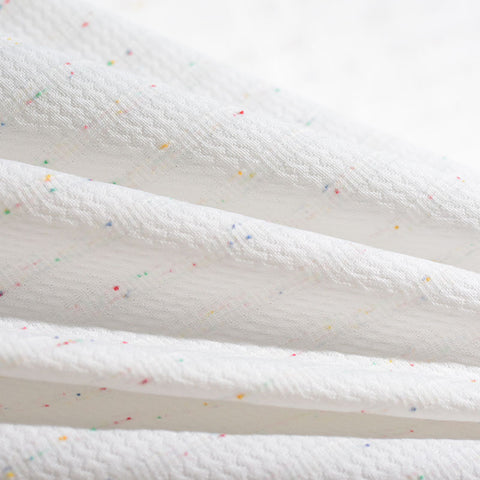 White Marl Jacquard, Polyester, 168 gsm