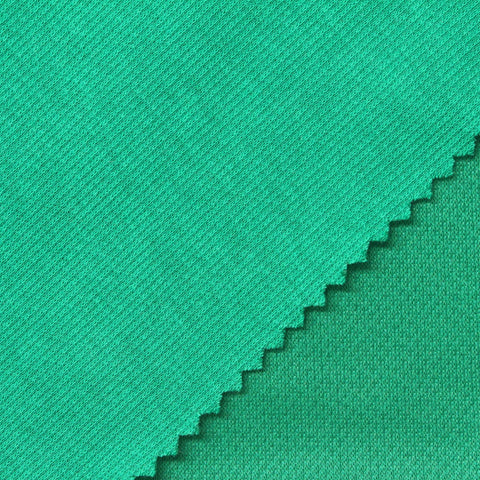 Polyester Cotton Stretch Scuba Knit Fabric, 220 gsm, 185 cm — Green