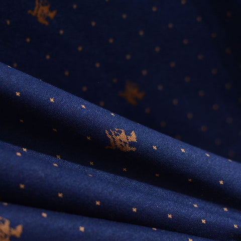 Brown Birds Jacquard, Poly-Viscose