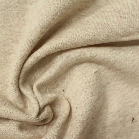 Cotton Polyester French Terry Fabric, 245 gsm, 160 cm — Beige