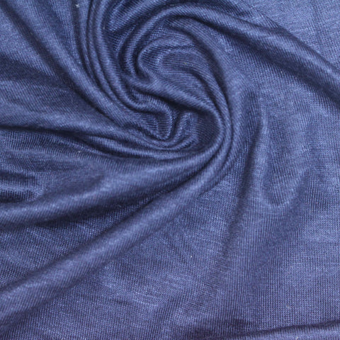 Heathered Blue Marl Jersey Knit, Polyester, 200 gsm
