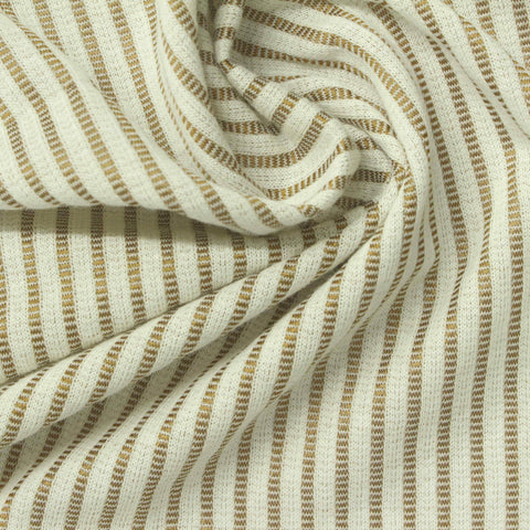 Cream Stripe Knit, Cotton-Poly