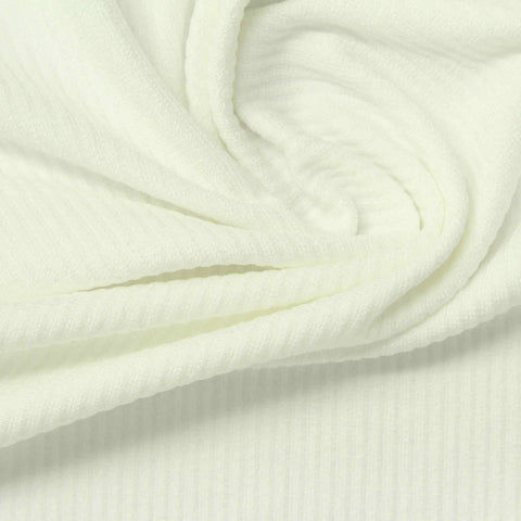 Cotton Polyester Stretch Jersey Knit Fabric, 272 gsm, 130 cm — White