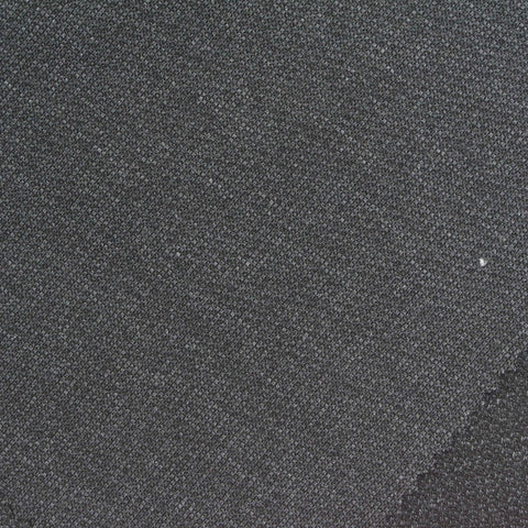 Dark Grey Marl Interlock Knit, Poly-Nylon, 235 gsm