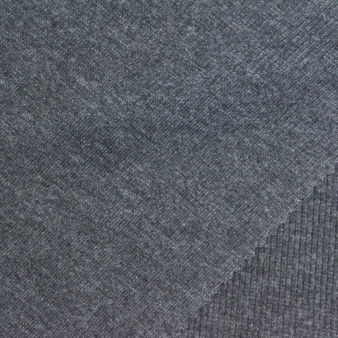 Heathered Grey Marl Rib Knit