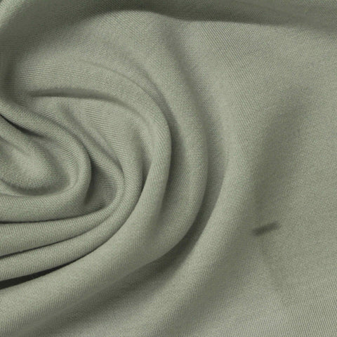 Brushed Polyester Viscose Stretch Knit Fabric, 420 gsm, 160 cm — Green