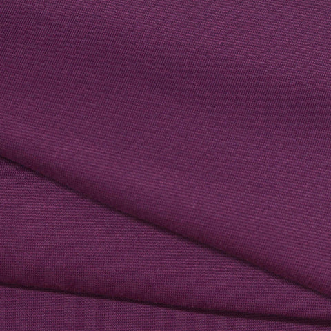 Polyester Viscose Stretch Ponte Knit Fabric, 320 gsm, 155 cm — Purple
