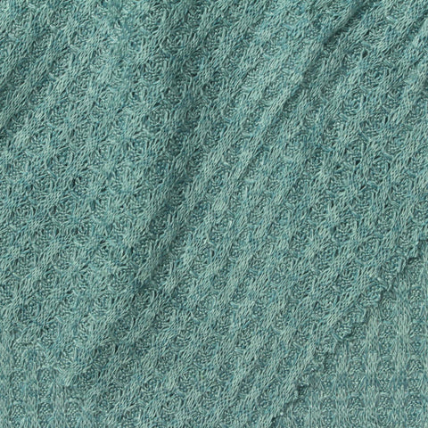 Polyester Viscose Stretch Waffle Knit Fabric, 172 gsm, 165 cm — Blue