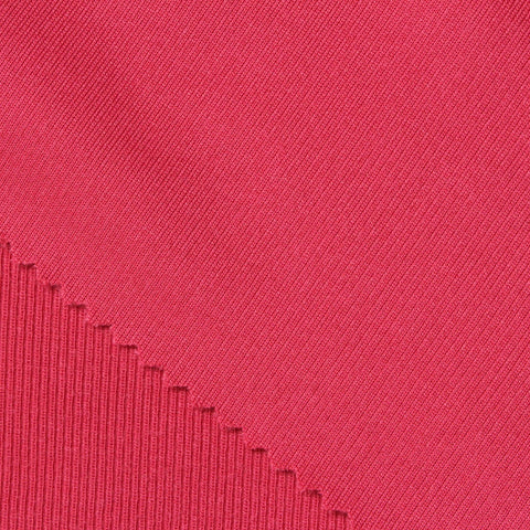 Rib Knit Fabric, 230 gsm, 155 cm — Red