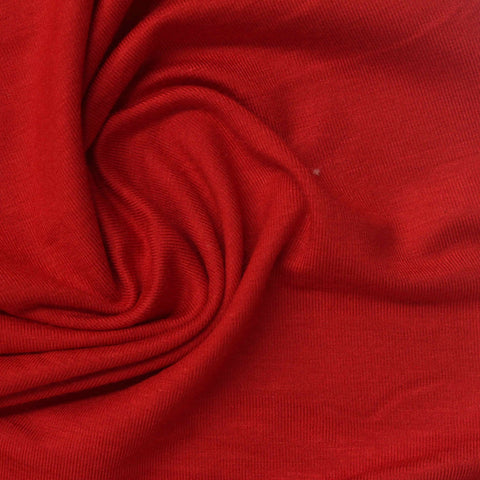 Viscose Stretch Jersey Knit Fabric, 260 gsm, 148 cm — Red