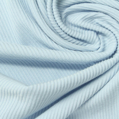Light Blue Rib Knit, Polyester