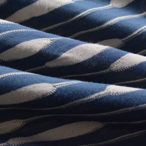 Blue Stripes Jacquard, Polyester