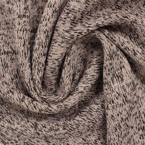 Black Marl Chunky Knit, Polyester, 260 gsm