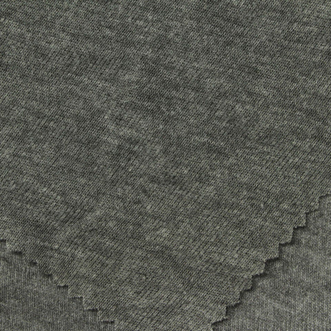 Grey Heather Rib Knit, Polyester, 160 gsm
