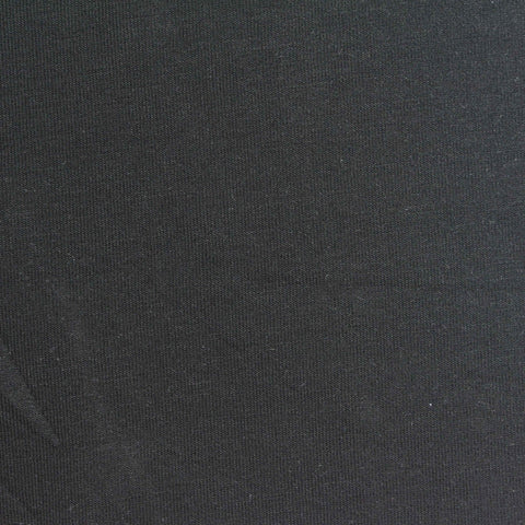 Polyester Stretch Interlock Knit Fabric, 197 gsm, 164 cm — Black