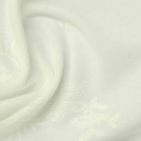 Cream Floral Jacquard, Polyester, 150 gsm