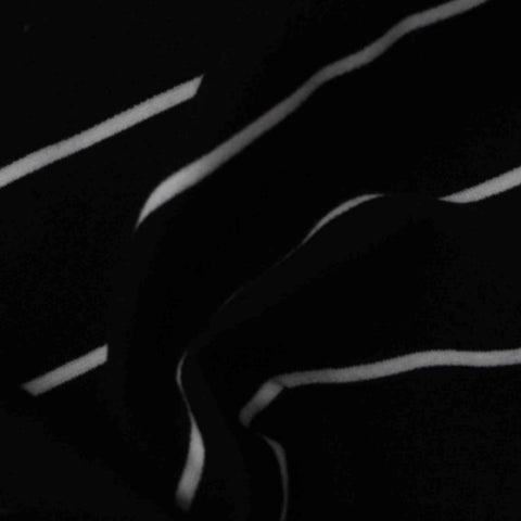 Black Stripe Knit, Viscose-Poly