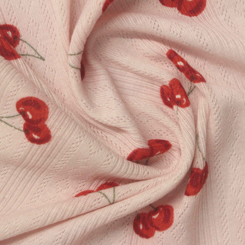 Jacquard Polyester Stretch Rib Knit Fabric, 205 gsm, 160 cm — Pink
