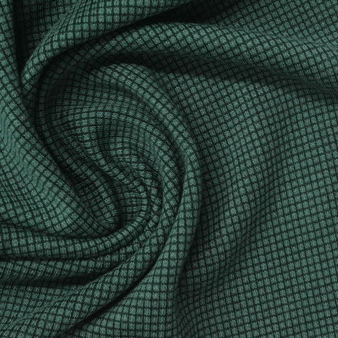 Light Green Square Interlock Knit, Modal-Poly