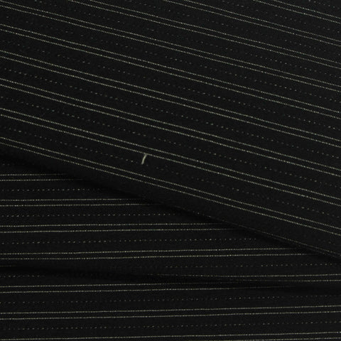 Black Horizontal-Stripe Bengaline, Viscose-Nylon, 260 gsm