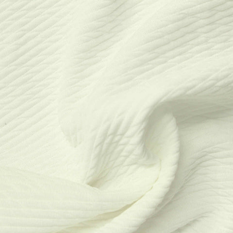 Cream Tone-on-Tone Jacquard, Polyester, 220 gsm