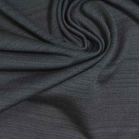 Heather Polyester Stretch French Terry Fabric, 240 gsm, 155 cm — Grey