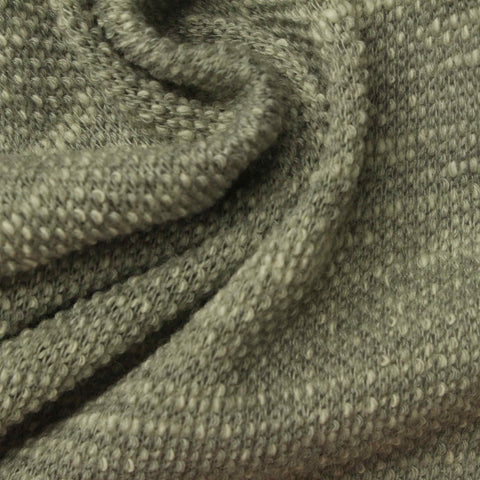 Polyester Cotton French Terry Fabric, 230 gsm, 150 cm — Grey