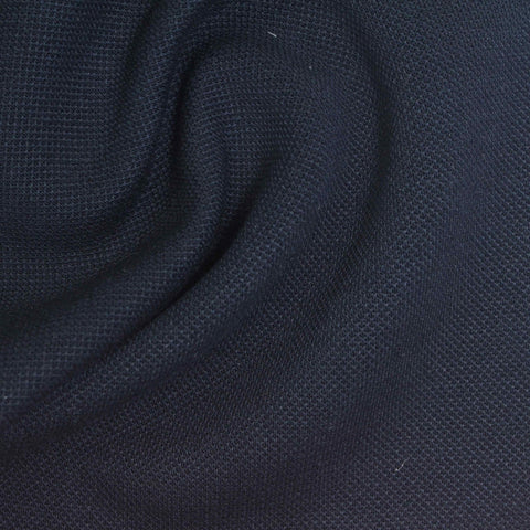 Tencel Lyocell Polyester Stretch Scuba Knit Fabric, 320 gsm, 165 cm — Navy