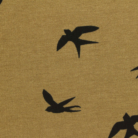 Black Bird Jersey Knit, Viscose