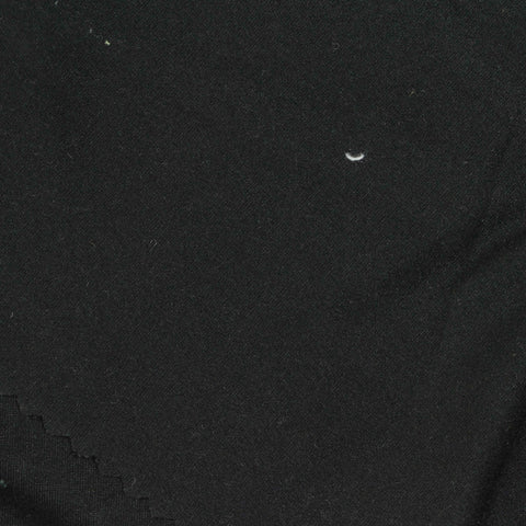 Brushed Polyester Stretch Jersey Knit Fabric, 170 gsm — Black