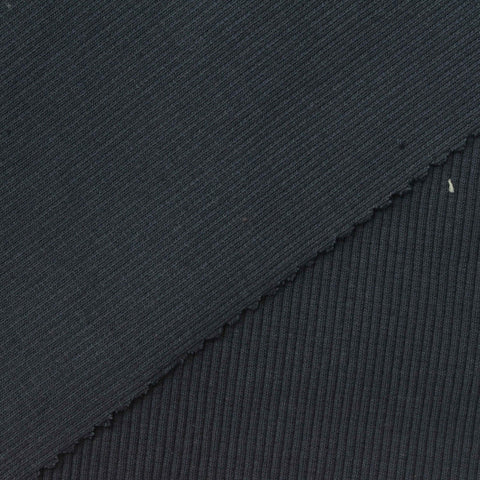 Dark Charcoal Rib Knit, Cotton