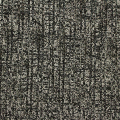 Light Grey Heathered-Marl Rib Knit, Poly-Viscose, 326 gsm