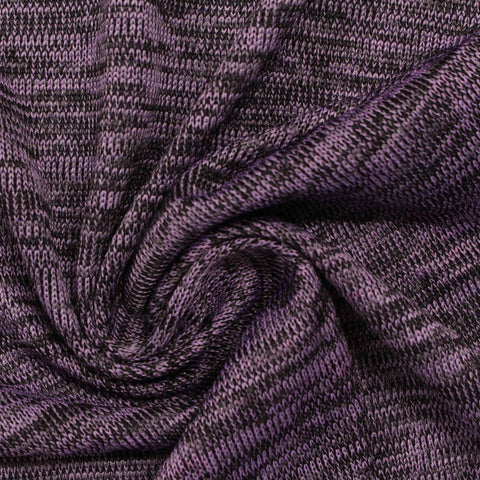Purple Marl Jersey Knit, Polyester