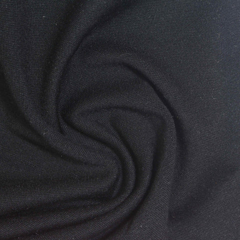 Black Textured Ponte Knit, Nylon-Viscose