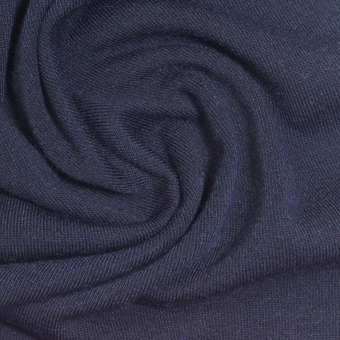 100% Polyester French Terry Fabric, 320 gsm, 160 cm — Navy