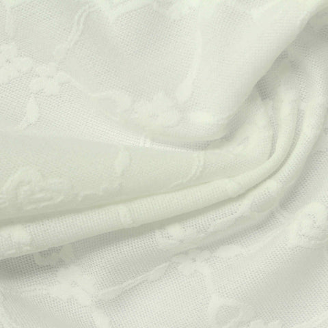 White Tone-on-Tone Heart Jacquard, Polyester