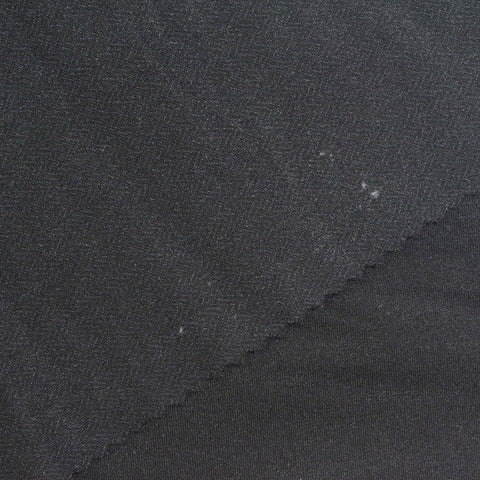 Jacquard Tencel Lyocell Nylon Stretch Knit Fabric, 440 gsm, 160 cm — Black