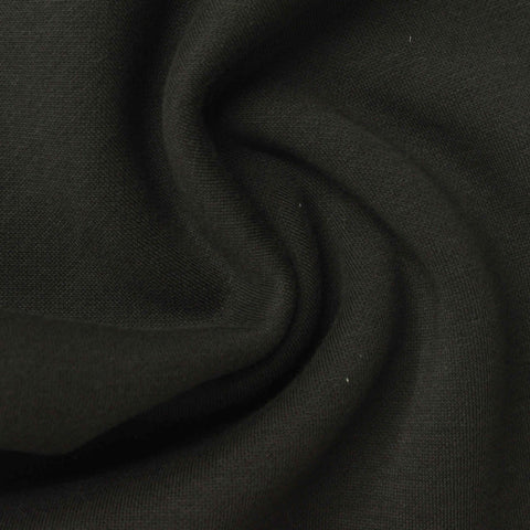Dark Charcoal Rib Knit, Poly-Cotton