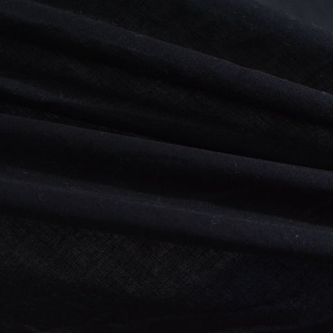 100% Cotton Poplin Fabric, 75 gsm, 150 cm — Black